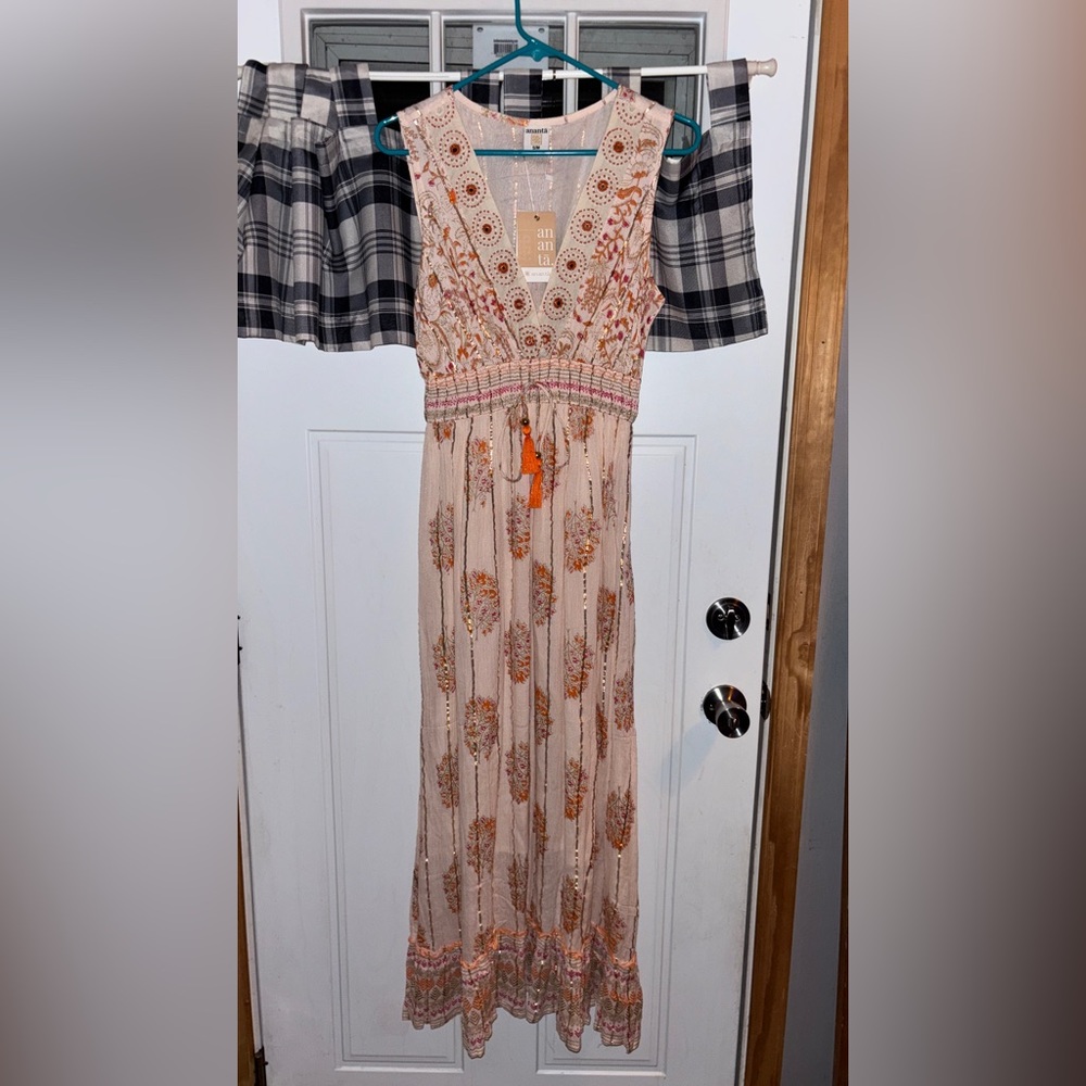 Ananta Boho Beautiful Metallic threaded MAXI~Made in India~BRAND NEW - Picture 6 of 16
